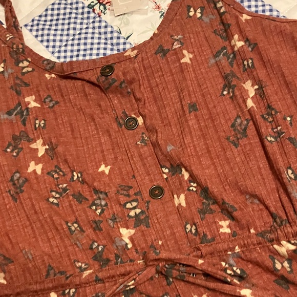 Maurices Dusty Pink Butterfly Print Tank Top - Picture 9 of 9